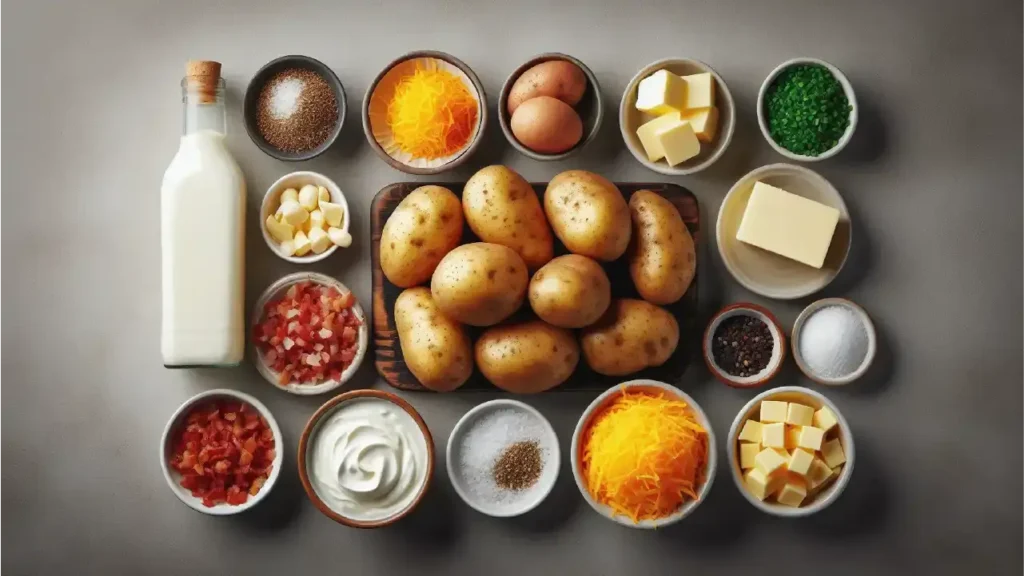 ingredients of Twice Baked Potato Mashed Recipe