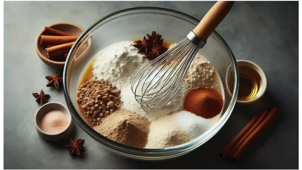 Mixing Dry Ingredients for Zucchini Bread