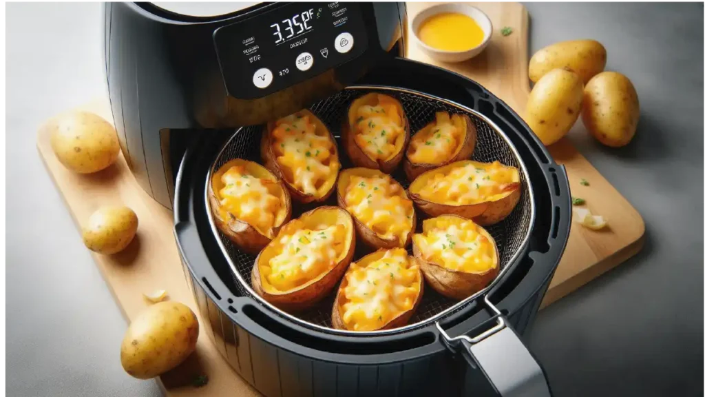 Air Frying Twice Baked Potatoes