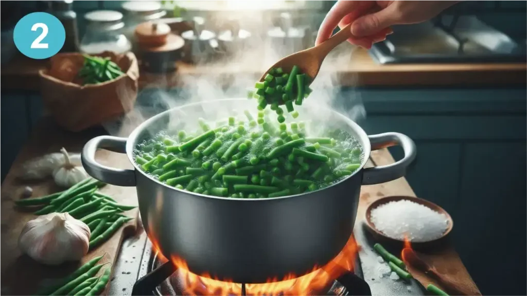 boiling green beans 