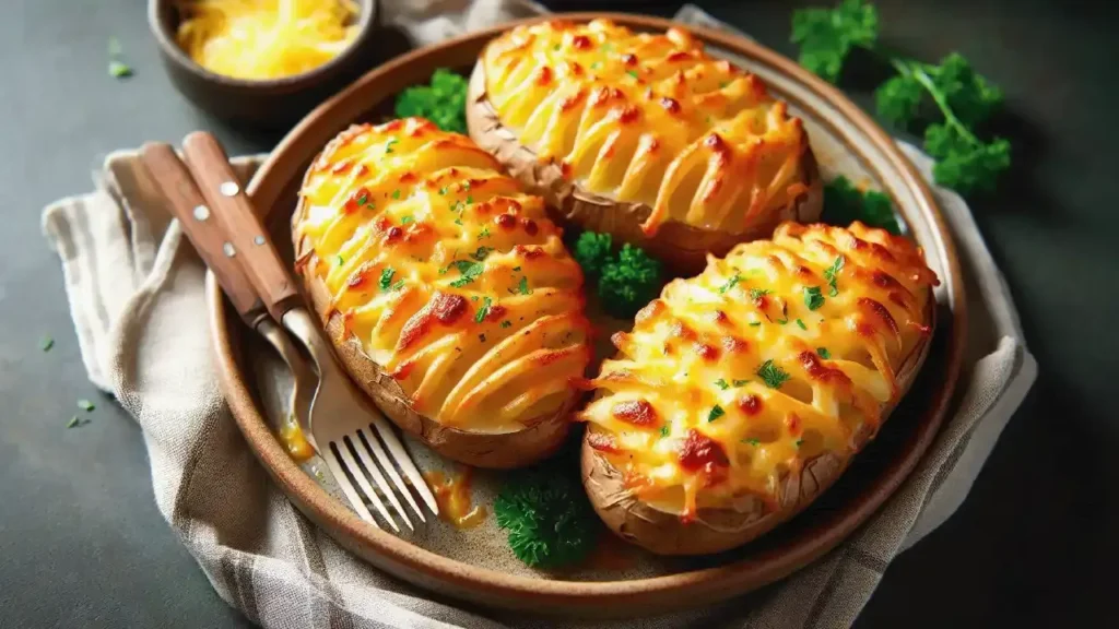 Delicious French Onion Twice Baked Potatoes with Gruyère Cheese