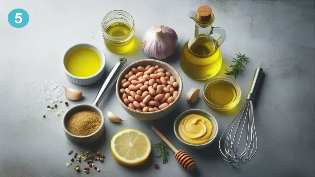 Preparing Dense Bean Salad Dressing