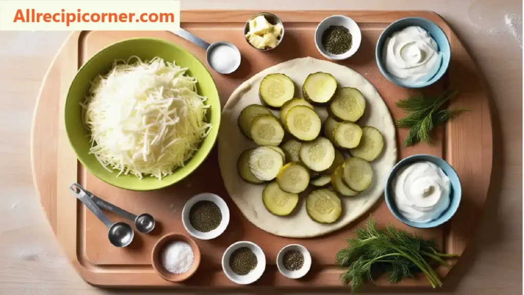 Ingredients for Pickle Pie Pizza