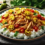 Pepperoncini Chicken over Rice