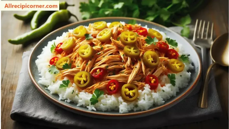 Pepperoncini Chicken over Rice