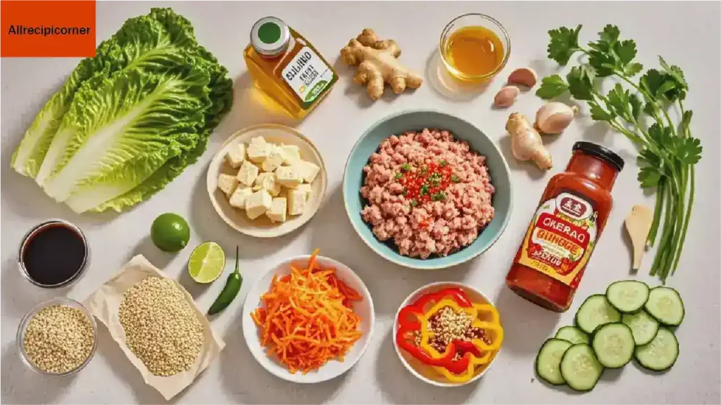 Ingredients for Spicy Gochujang Lettuce Wraps